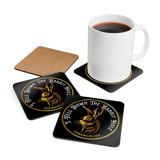 The Rabbit Hole Corkwood Coaster Set